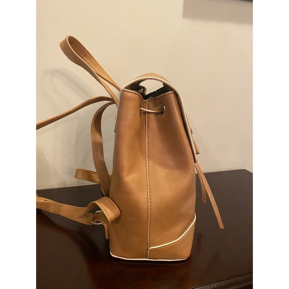 Mossimo faux leather drawstring magnetic clasp mini backpack